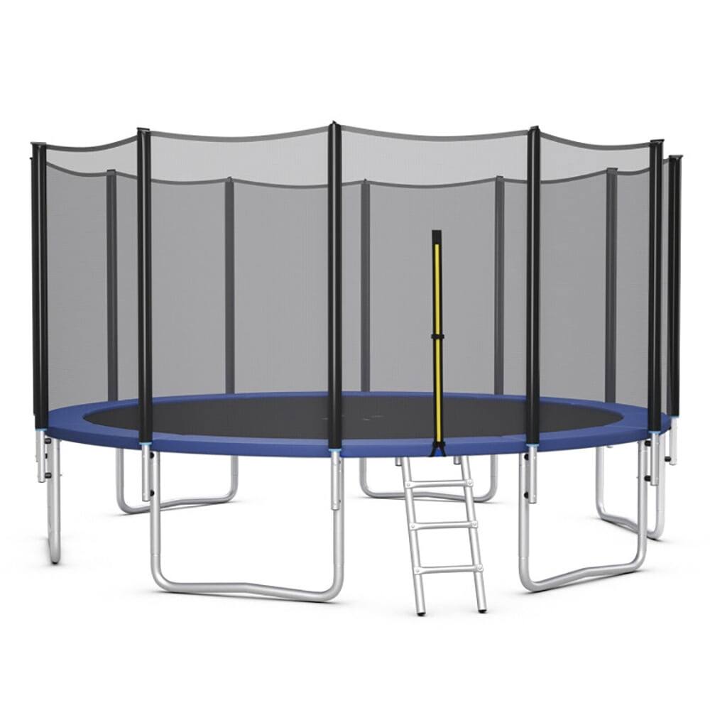 Alt View 1. Kadyn - 8/10/12/14/15/16 Feet Outdoor Trampoline Bounce Combo with Safety Closure Net Ladder-14 ft, Great Mini Trampoline.