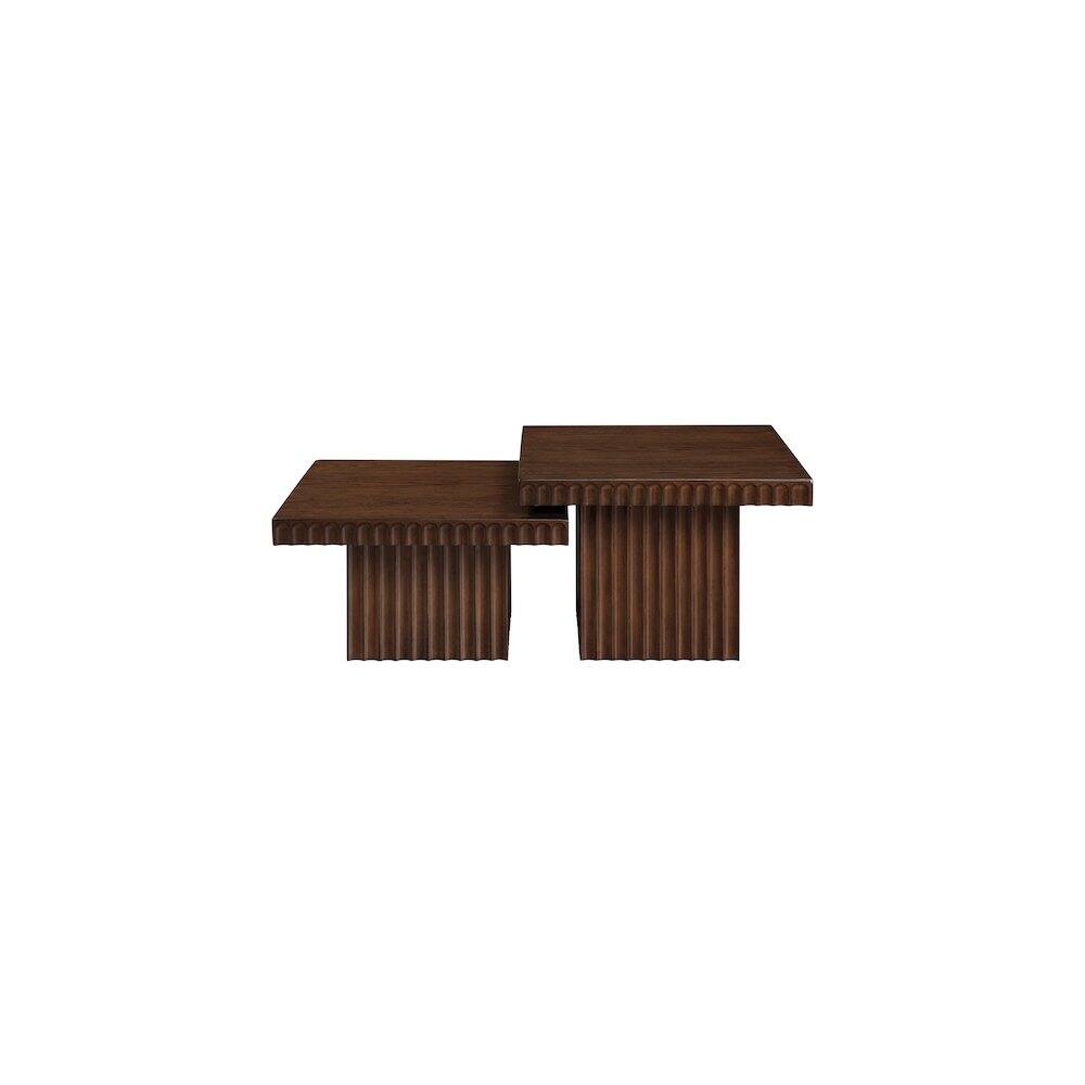 Alt View 3. Meridian Furniture - Spencer Brown Oak Veneer Coffee Table - Brown.