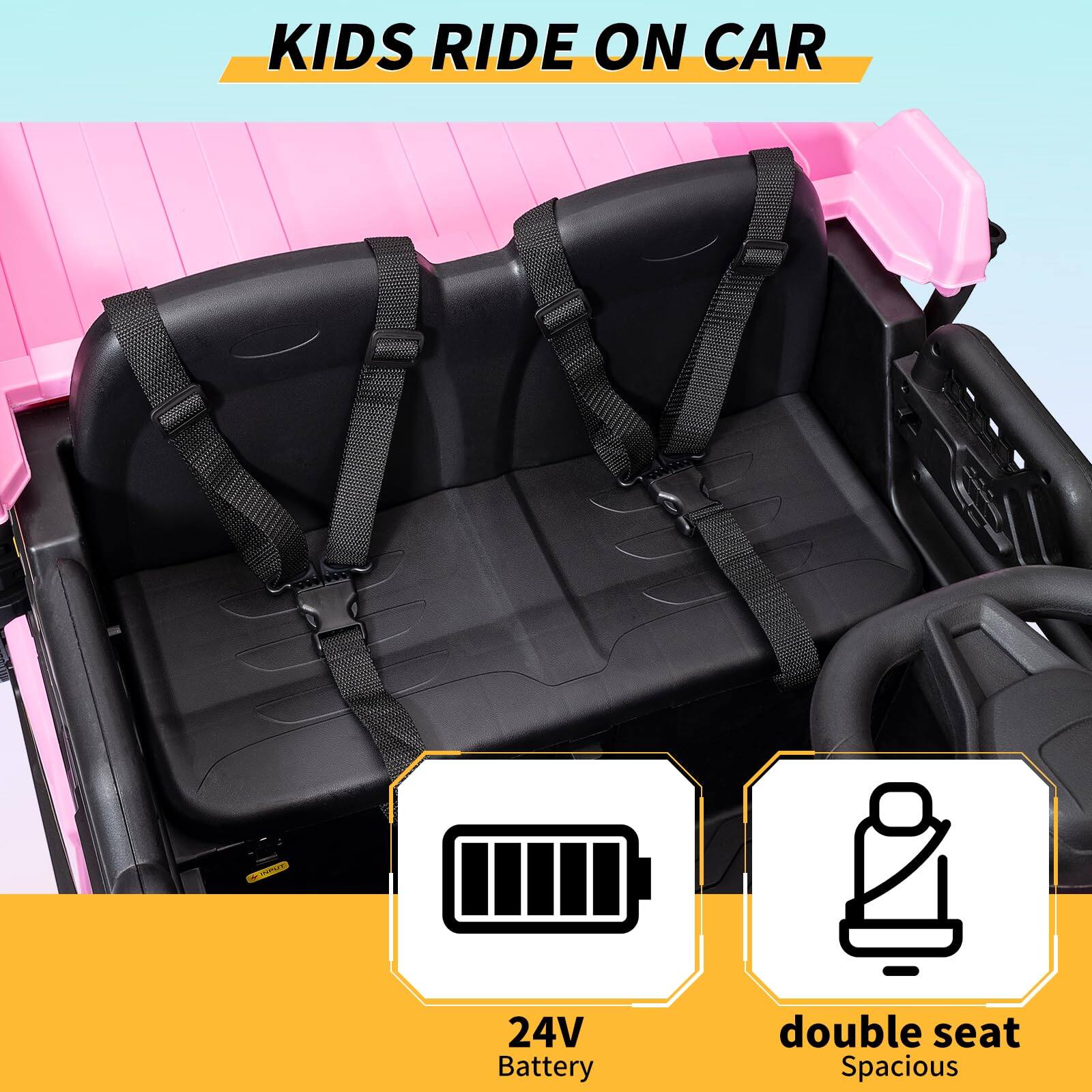 KIDS RIDE ON CAR

24V Battery

double seat Spacious