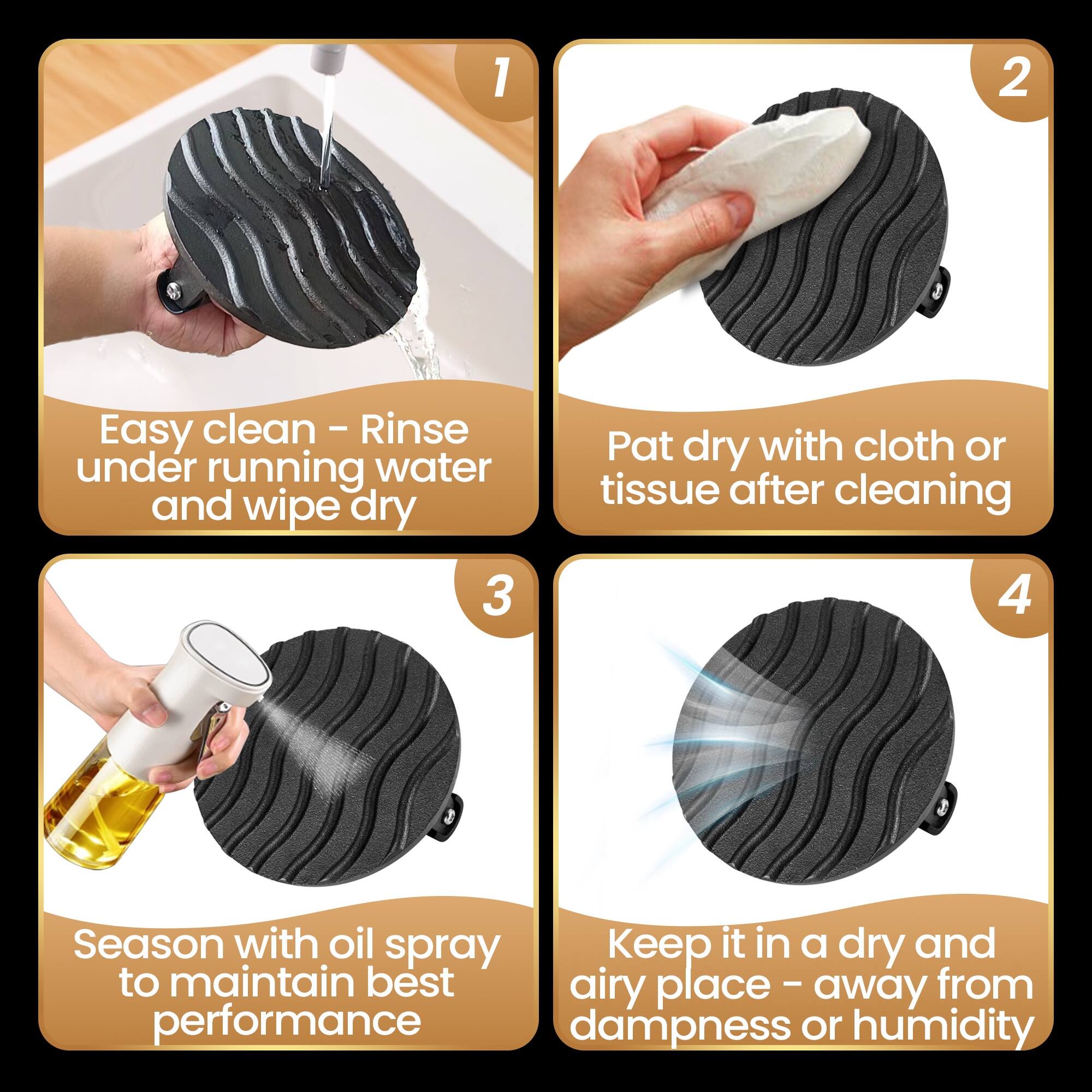 Alt View 1. Gourmet Easy - Smash Burger Press for Griddle, 2 lb Heavy Duty Burger Smasher Tool with Heat-Resistant Handle, Premium Cast Iron - Black.