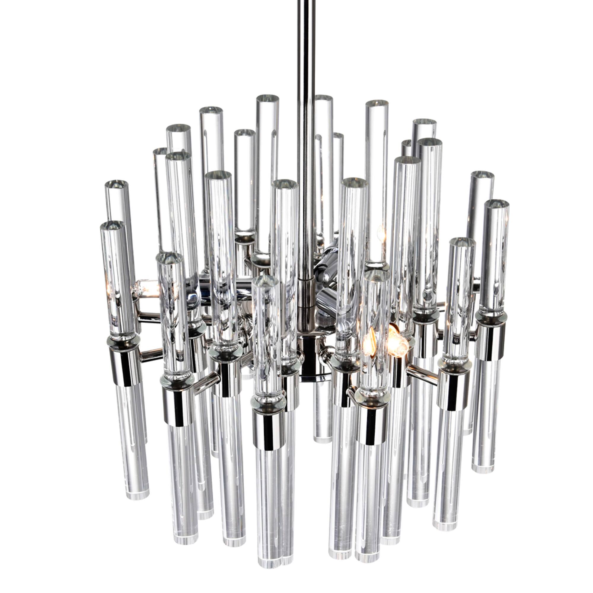 Left. CWI Lighting - Miroir 6 Light Mini Chandelier With Polished Nickel Finish - Polished Nickel.