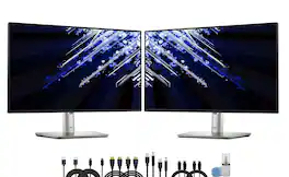 2 x Dell P2425H 24" Full HD, (1920 x 1080) Display, 16:9 IPS, LED, 100Hz Monitor Bundle
