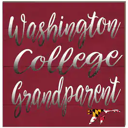 Jardine - Washington College Shoremen 10'' x 10'' Grandparent Plaque - Maroon