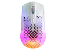 SteelSeries - Aerox 3 Wireless - 18,000 CPI, Ultra-Light, Water Resistant, 200h Battery - Wireless - Ghost