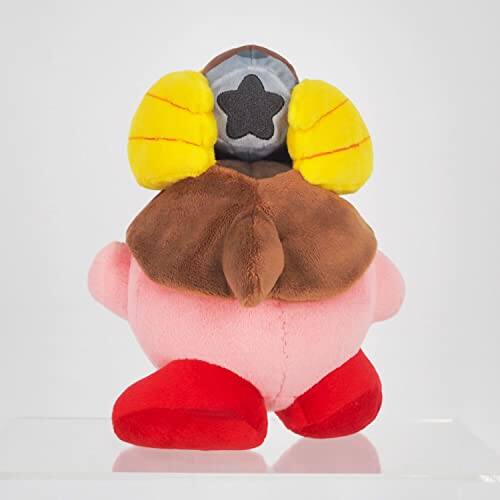 Alt View 3. Nintendo - Sanei Boeki KP64 Kirby All Star Collection Drill Kirby Plush Toy, Size S, Height 6.5 inches (16.5 cm).