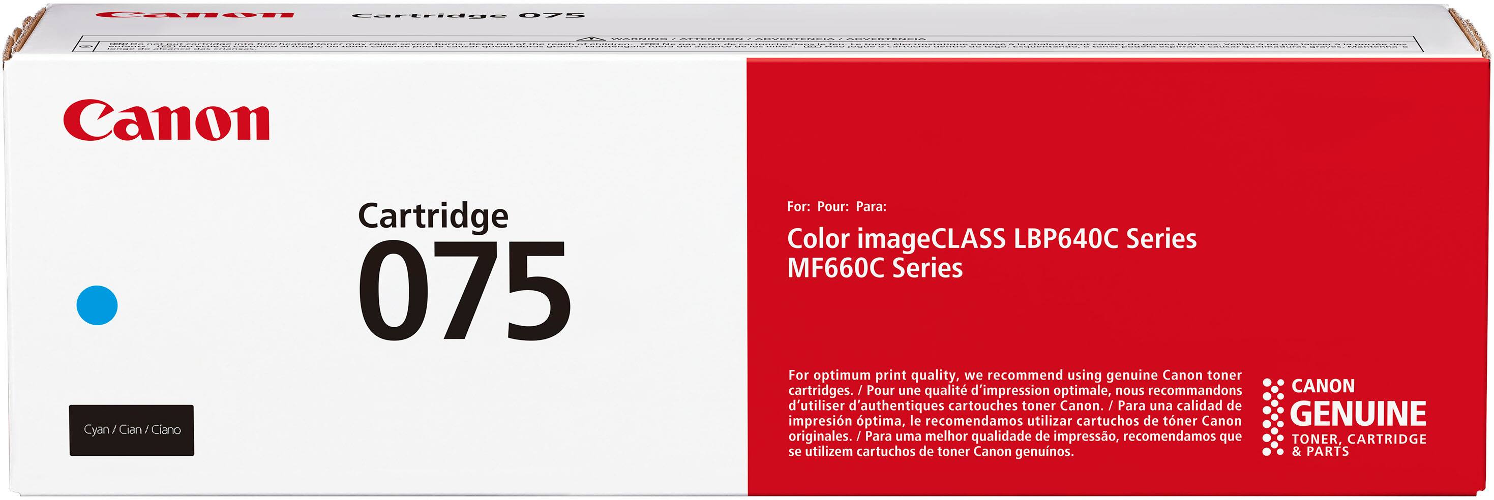 Canon - Toner 075 Standard Yield Toner Cartridge - Cyan