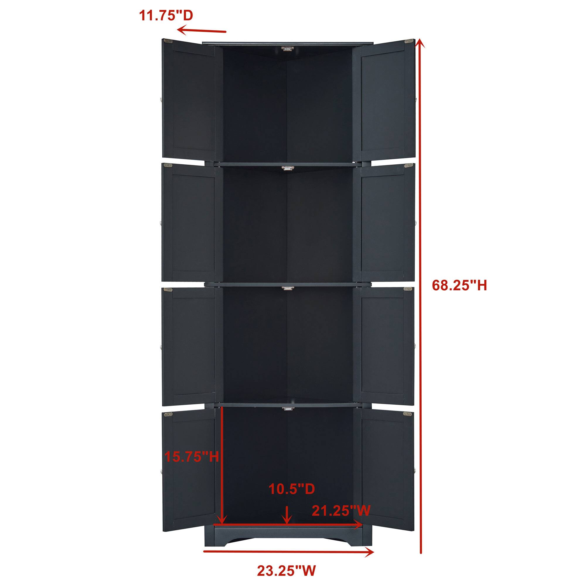 11.75"D  
68.25"H  
15.75"H  
10.5"D  
21.25"W  
23.25"W