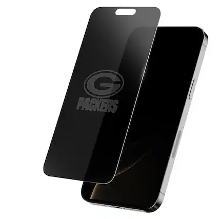 Front. Screen Skinz - Green Bay Packers iPhone Privacy Glass Screen Protector - 17 - Multicolor.