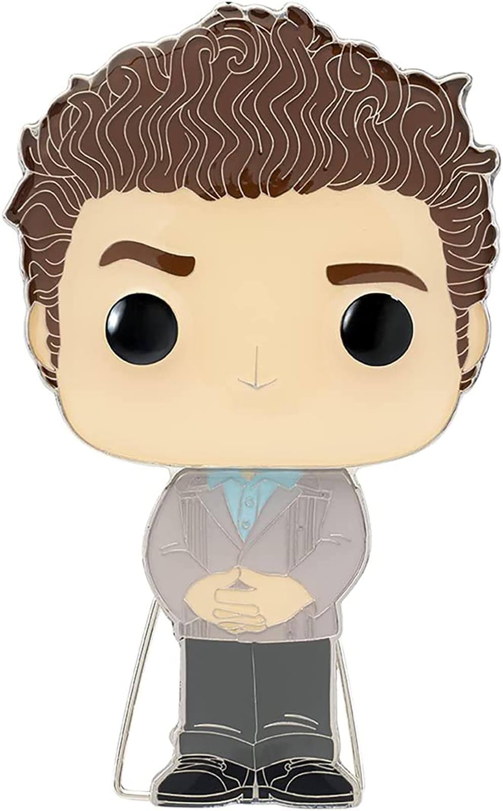 Front. Funko - Seinfeld 3 Inch Funko POP Pin | Kramer - Grey.