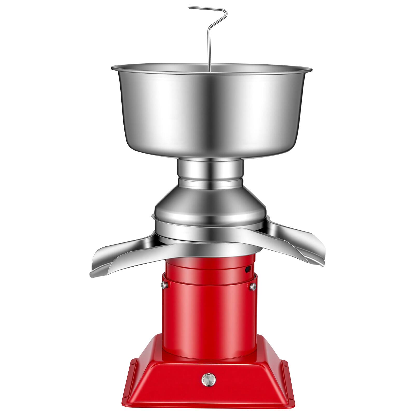 Alt View 5. VEVOR - Electric Milk Cream Separator, 60L/H Output 10500RPM Milk Cream Centrifugal Separator, 304 Stainless Steel Goat Cow Milk - Silver + Red.