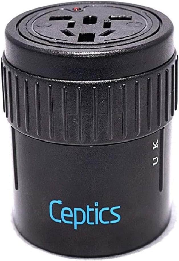 Ceptics - World Travel Adapter - International Plug for Europe, UK, China, Australia, Italy & More – CE Certified - Black price history on PriceWatchPro