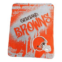 Logo Brands - Cleveland Browns 50" x 60" Classic Graffiti Fleece Throw Blanket - Orange