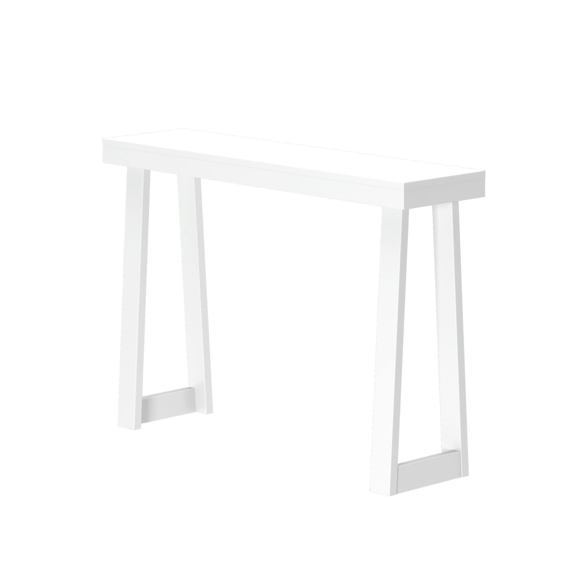 Alt View 2. Plank+Beam - Classic Console Table - 46 inches, White - White.