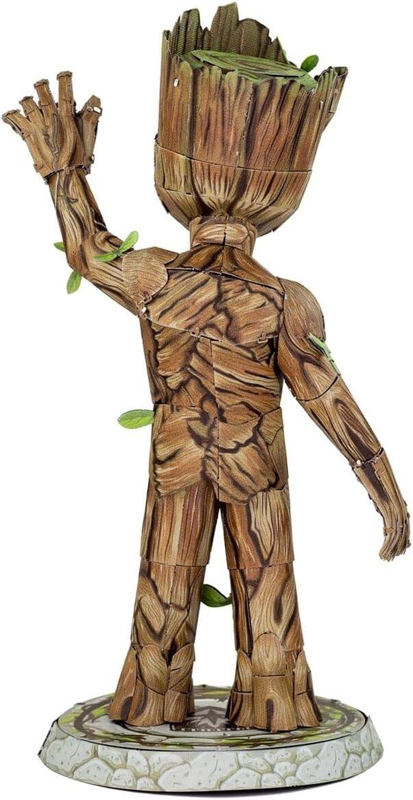 Alt View 2. Metal Earth - Metal Earth Guardians of The Galaxy Groot Color 3D Metal Model Kit Fascinations - Silver.