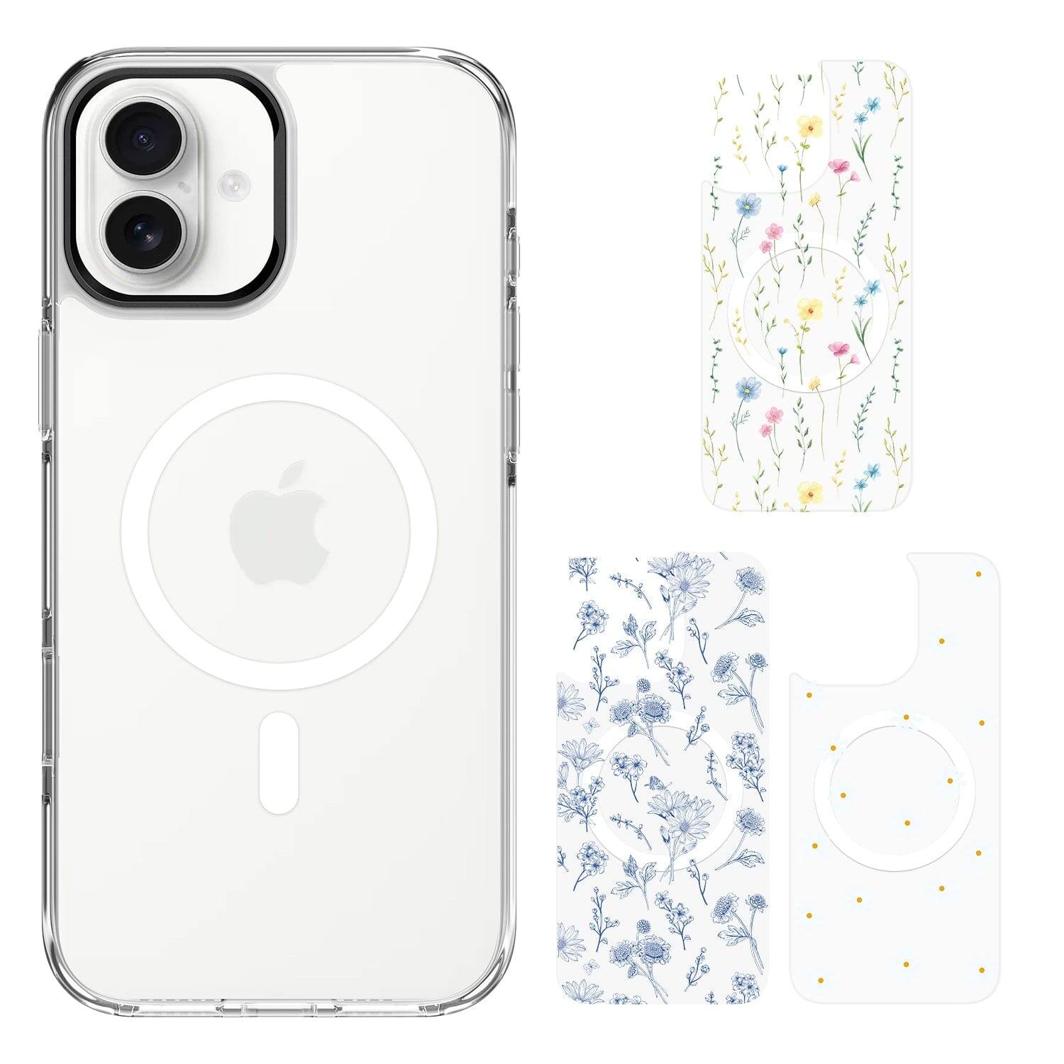 Alt View 2. SaharaCase - Inspire Series with Swappable Floral Designs Case - Apple iPhone 16 Plus - Floral.