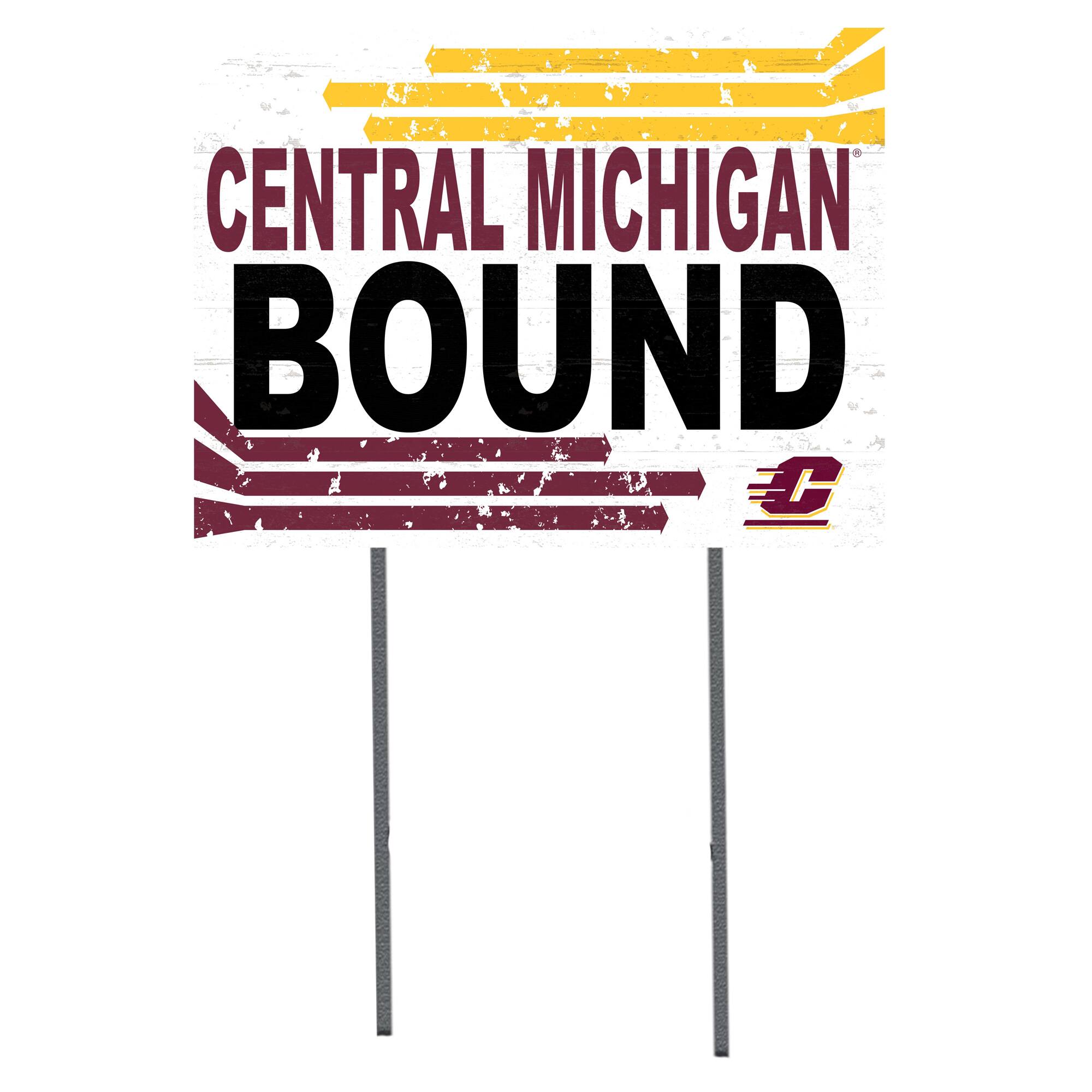 Cent. Michigan Chippewas 18'' x 24'' Bound Yard Sign