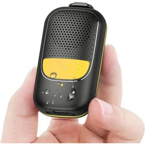 Pacoar Cade - Small Mini Built-in Mic Speakers Wireless Hours Playtime Hands-free Call Ip67 Waterproof Portable Hiking/biking Gifts - Bright Yellow