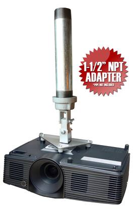 PCMD, LLC - Projector Ceiling Mount Compatible with Acer ANX1708 ANX1714 AS540 ASV1715 AW540 AWX1706 with NPT Adapter - Aluminum