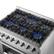 Alt View 3. Forno Appliances - 36 in. Wide 6 Burner Marco 5.36 Cu. Ft. Freestanding Dual Fuel Convection Range with Dual Ring Burner - Silver.