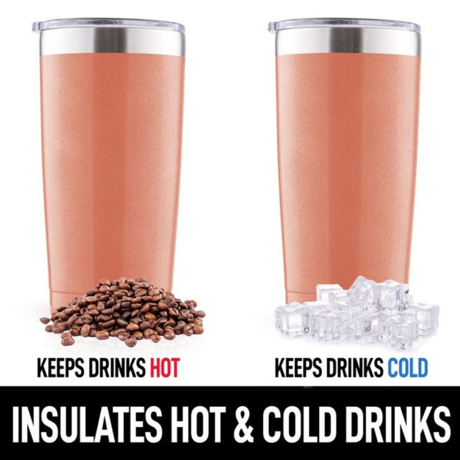 KEEPS DRINKS HOT  
KEEPS DRINKS COLD  
INSULATES HOT & COLD DRINKS