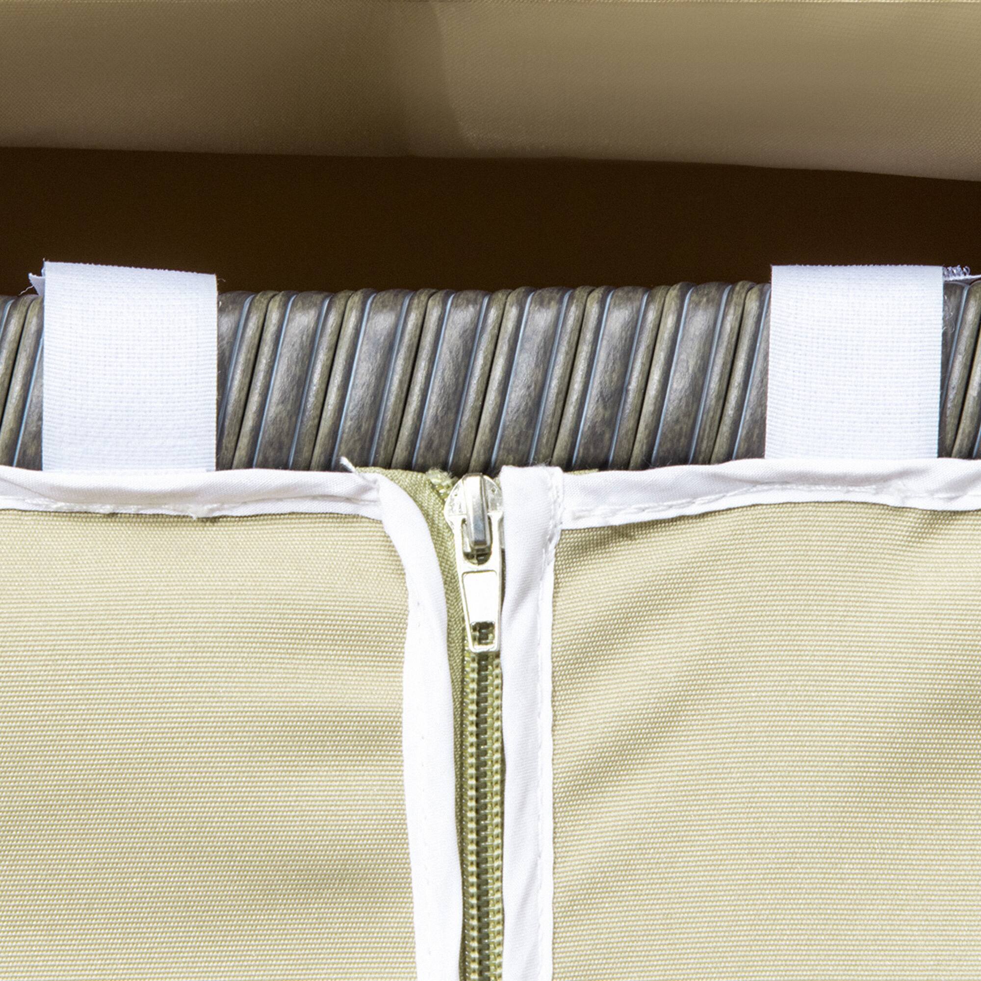 Alt View 7. Outsunny - Towel Valet Caddy,Covered Poolside Towel Holder Rack,Shelf - Beige.
