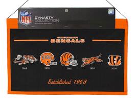 Winning Streak Sports - Cincinnati Football Bengals - High Quality Embroidered Logo Banner Flag - Established 1968 - Multi