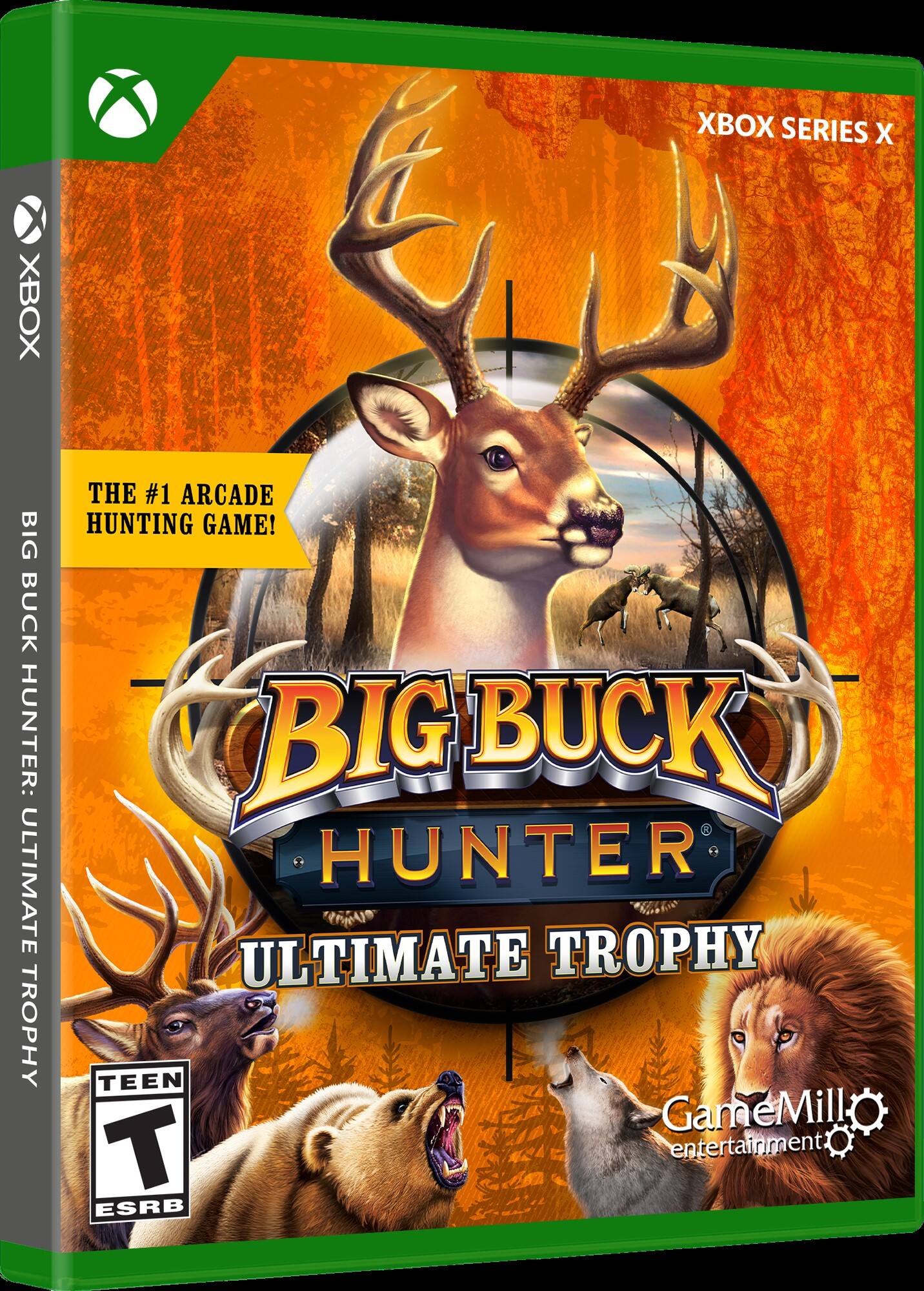 X XBOX SERIES X XBOX BIG BUCK HUNTER: ULTIMATE TROPHY THE #1 ARCADE HUNTING GAME! BIG BUCK HUNTER ULTIMATE TROPHY TEEN GameMill Entertainment ESRB
