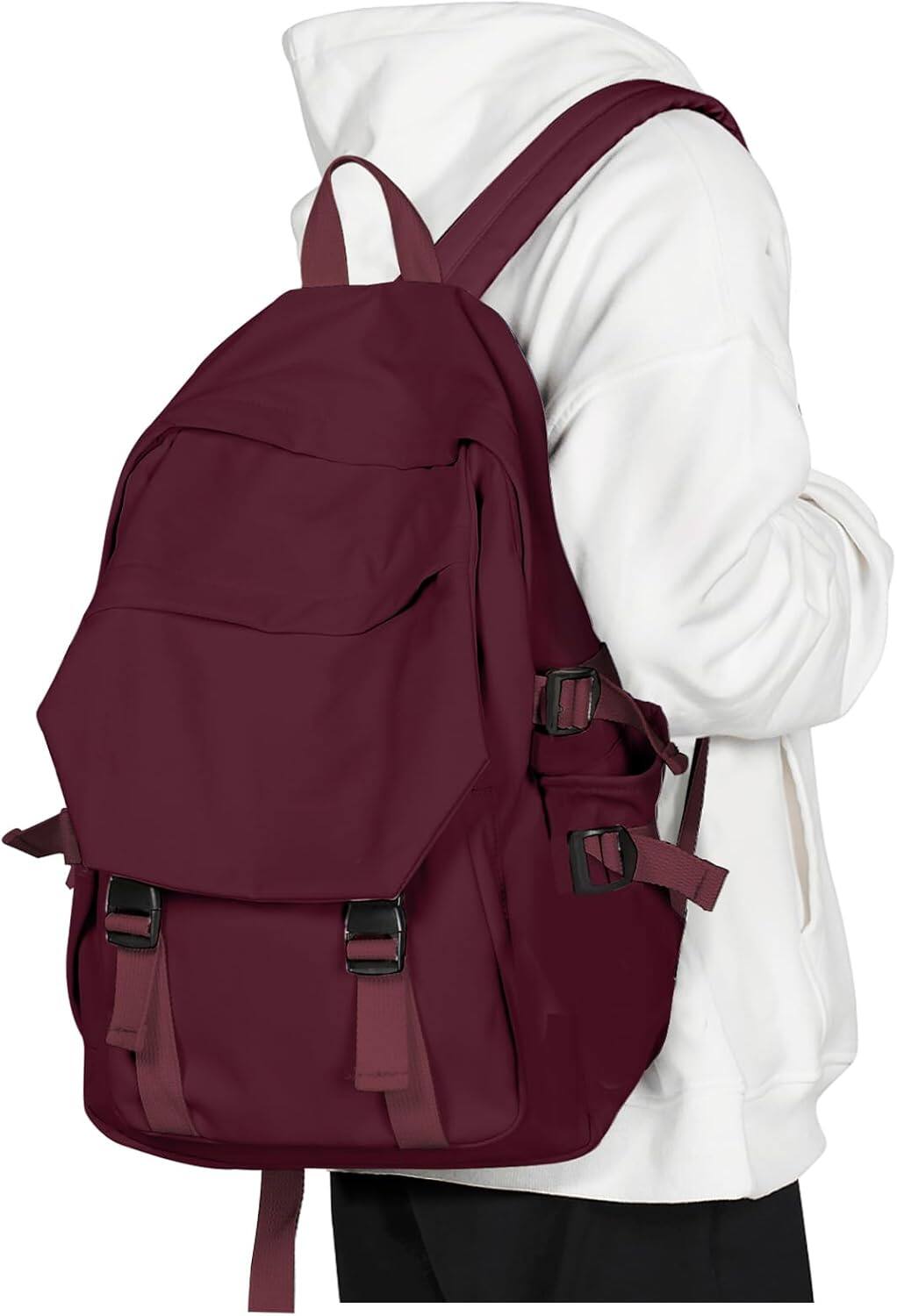 Alt View 5. Live At Space - coowoz Casual Daypack Large upgraded version College Laptop Backpack Women Water Resistant Lightweight School Travel... - Dark Grey-Small.