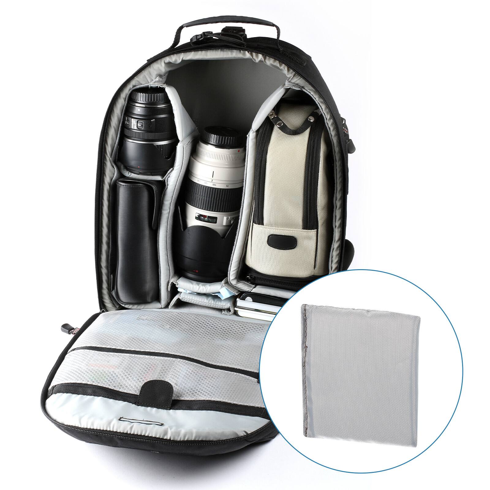 Alt View 5. Unique Bargains - Camera Bag Divider, 5pcs 4.13"x3.94"x0.39" Shockproof Insert for Nikon DSLR - Gray.