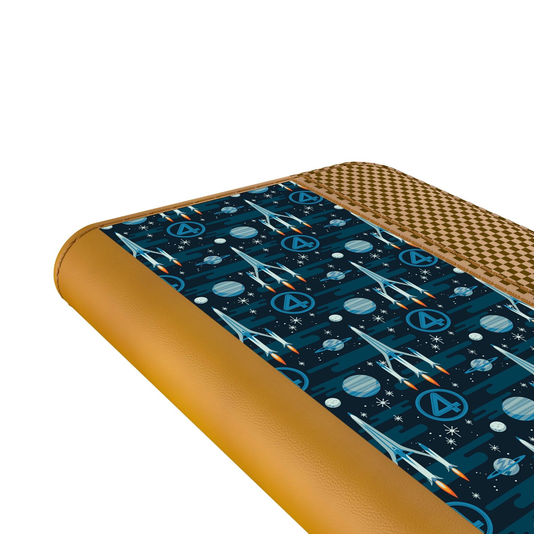 Alt View 1. Keyscaper - Marvel Pattern Folio Phone Case - Samsung Galaxy S24 - Fantastic Four.