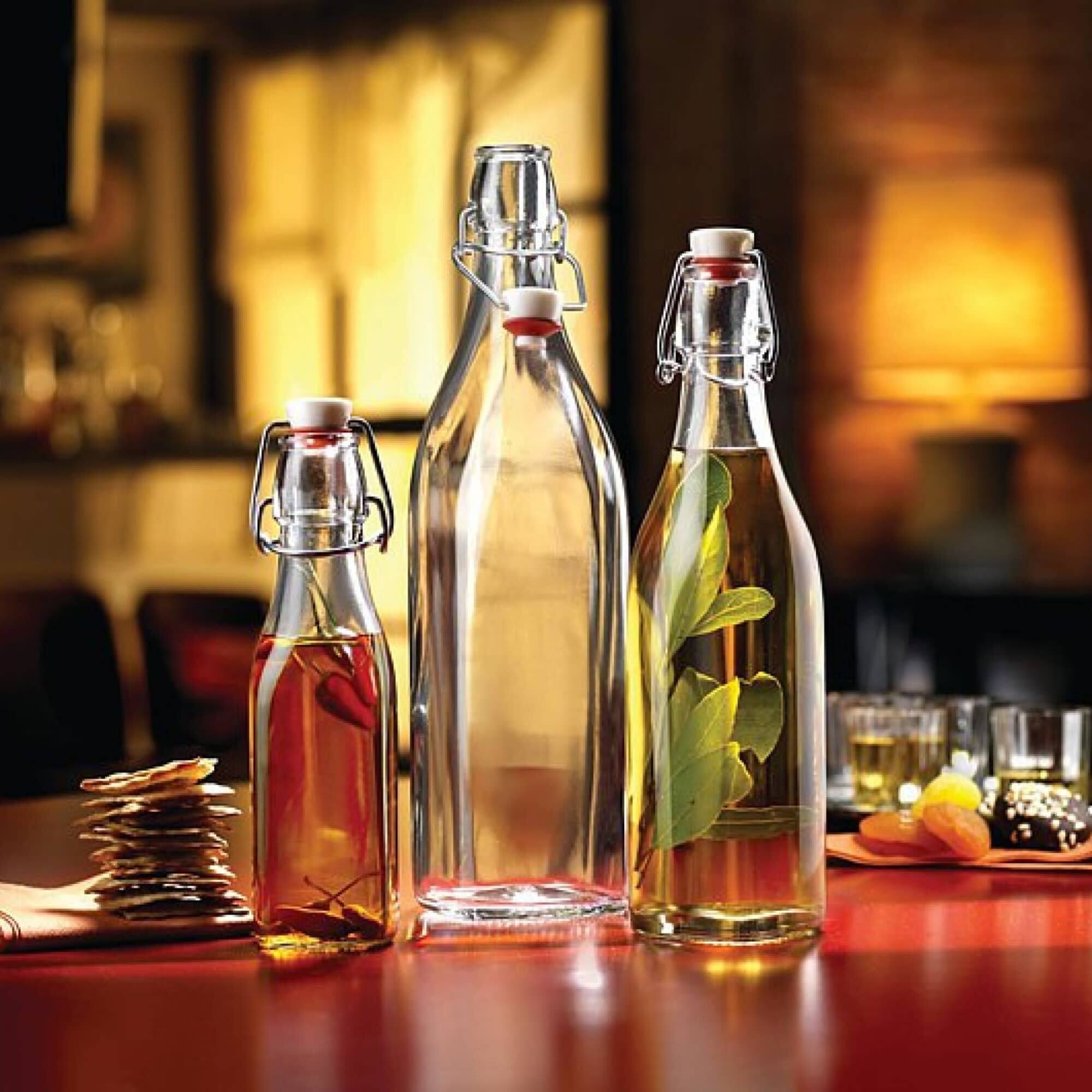 Alt View 2. Bormioli Rocco - Bormioli Rocco Swing-Top Glass Bottle 33.75 oz, Airtight Leakproof Reusable - Clear.