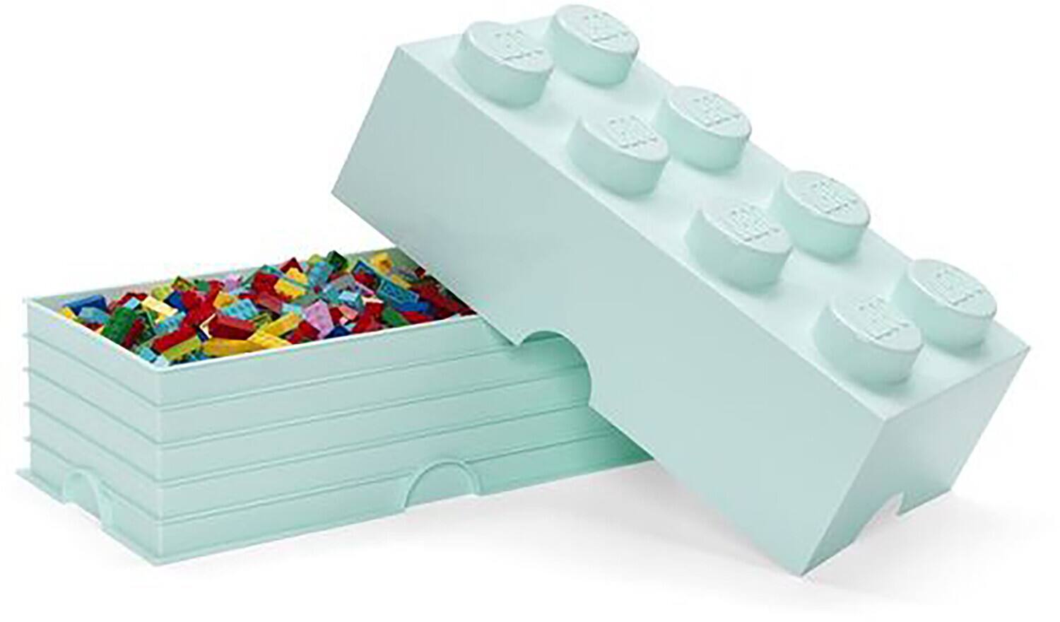 Alt View 2. Room Copenhagen - LEGO Storage Brick with 8 Knobs, Aqua Blue   - COLLECTIBLES - Multicolor.