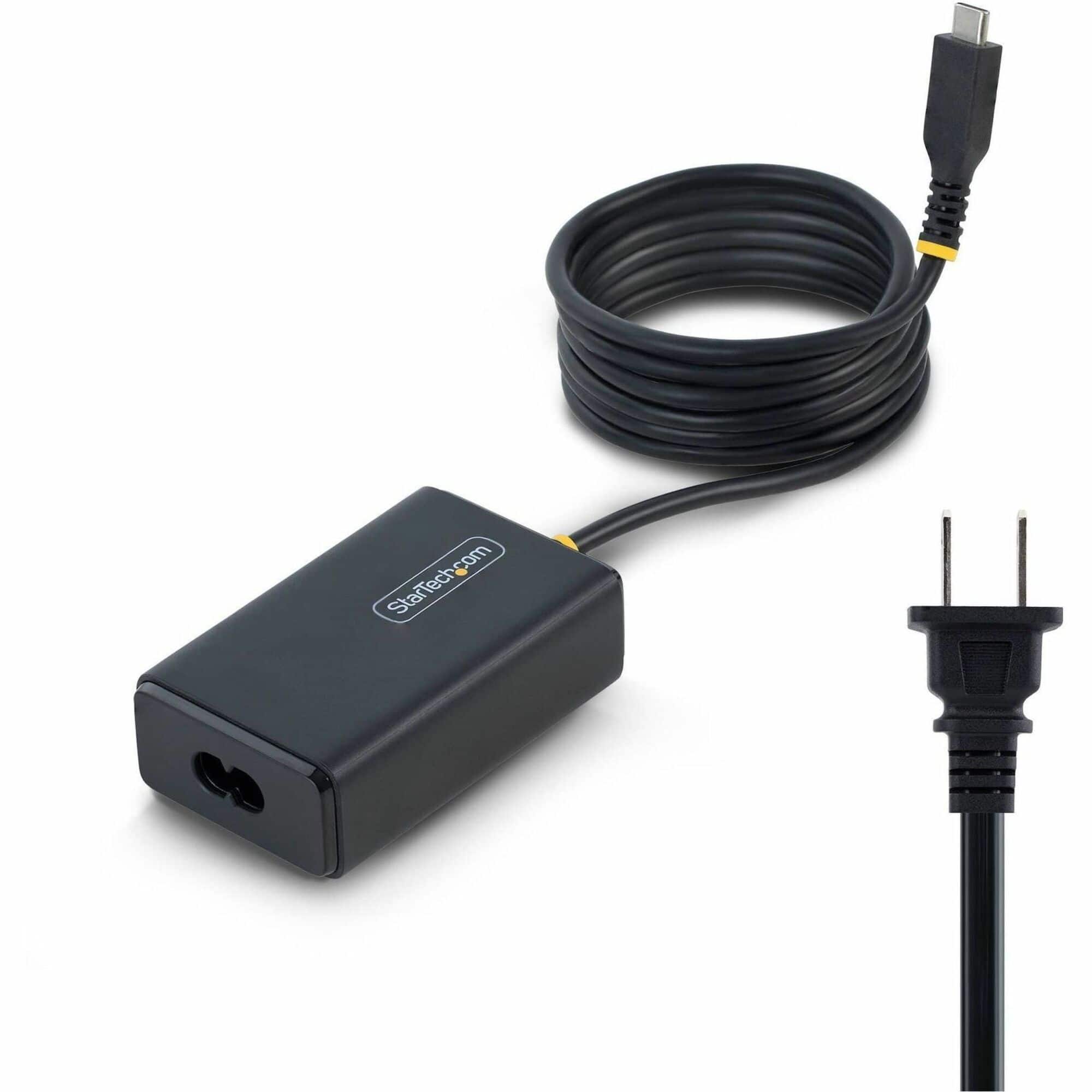 Startech - 65W USB-C Laptop Charger, 5ft Tethered USB-C Cable