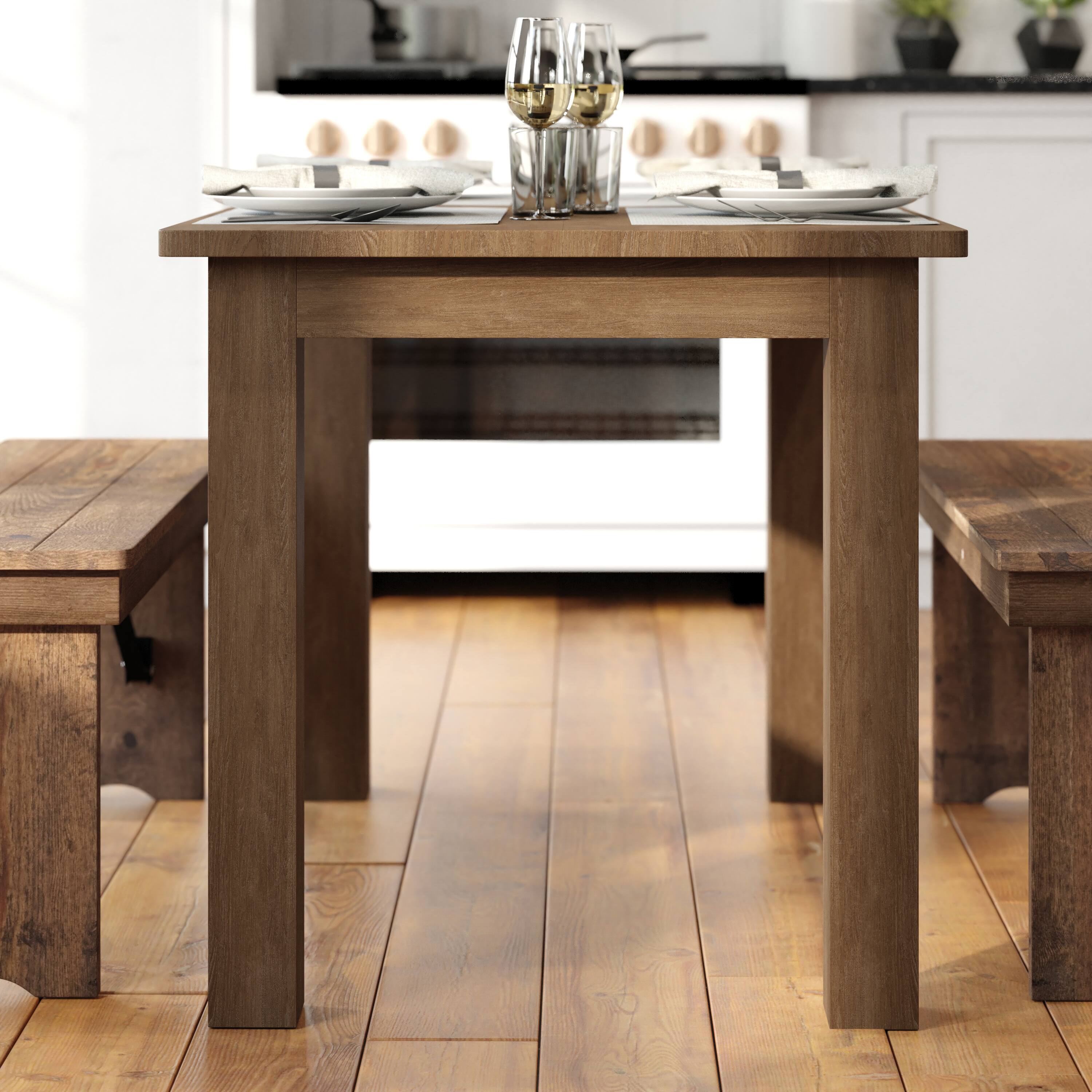 Alt View 3. Flash Furniture - HERCULES 46" x 30" Rectangular Antique Rustic Solid Pine Farm Dining Table - Brown.