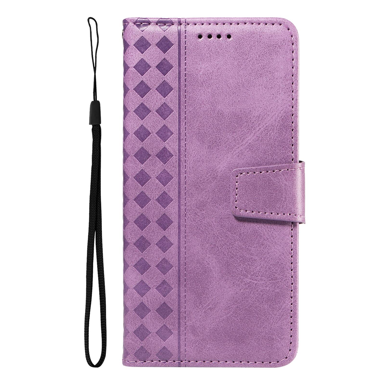 Alt View 6. Dteck - For Samsung Galaxy A17 5G Shockproof Leather Folio Kickstand Card Slots Wallet Case with Strap - Purple.