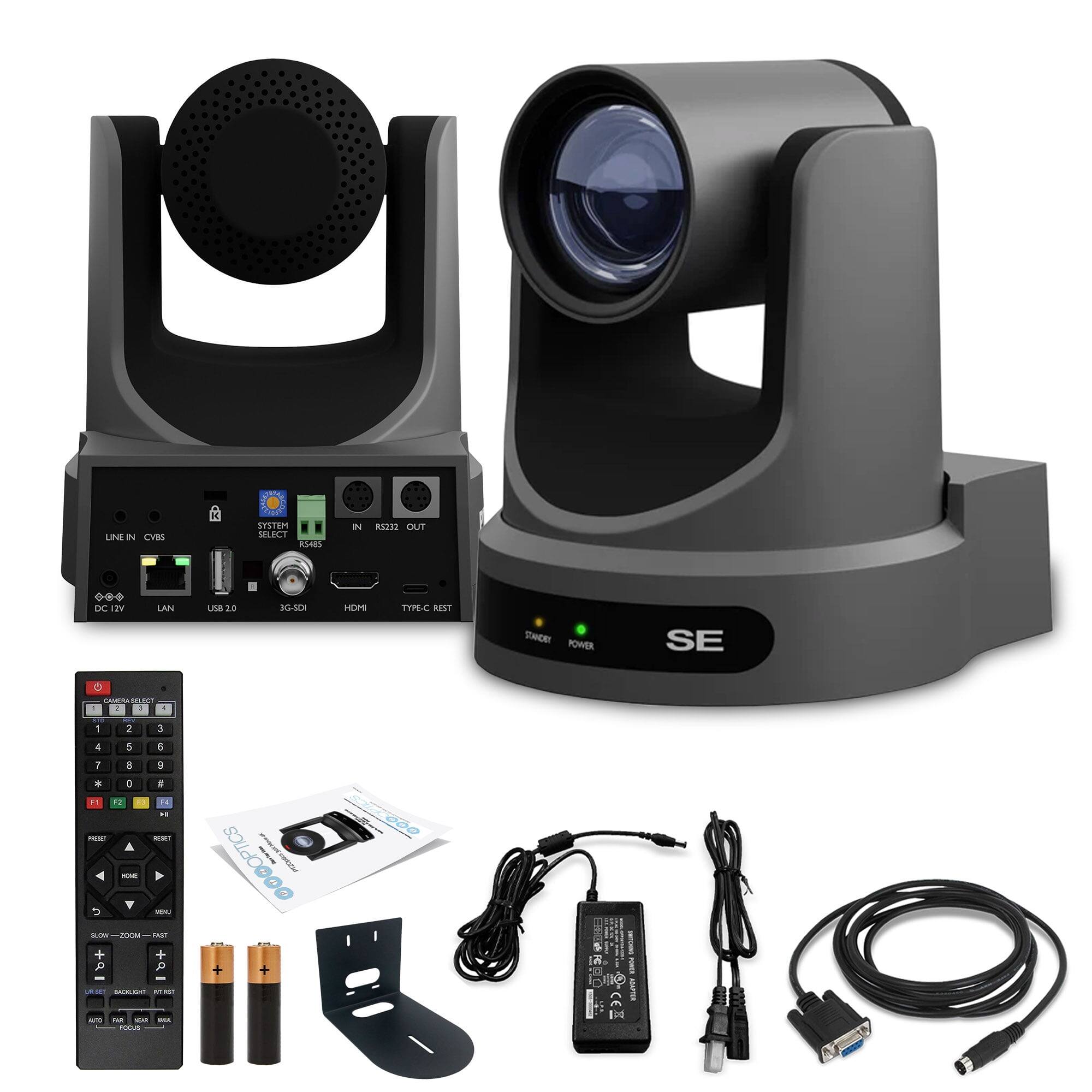 LINE IN, CVBS  
SYSTEM SELECT  
RS232 OUT  
DC 12V  
LAN  
USB 2.0  
3G-SDI  
HDMI  
TYPE-C  
RESET  
POWER  
SE