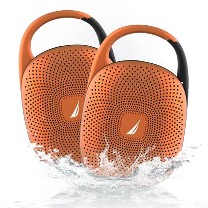 Front. Nautica - Nautica Nayman SP700 Portable Bluetooth Speaker, Waterproof Portable Wireless Outdoor & Shower Speaker - Peach Fuzz-2 Pk - Peach Fuzz-2 Pk.