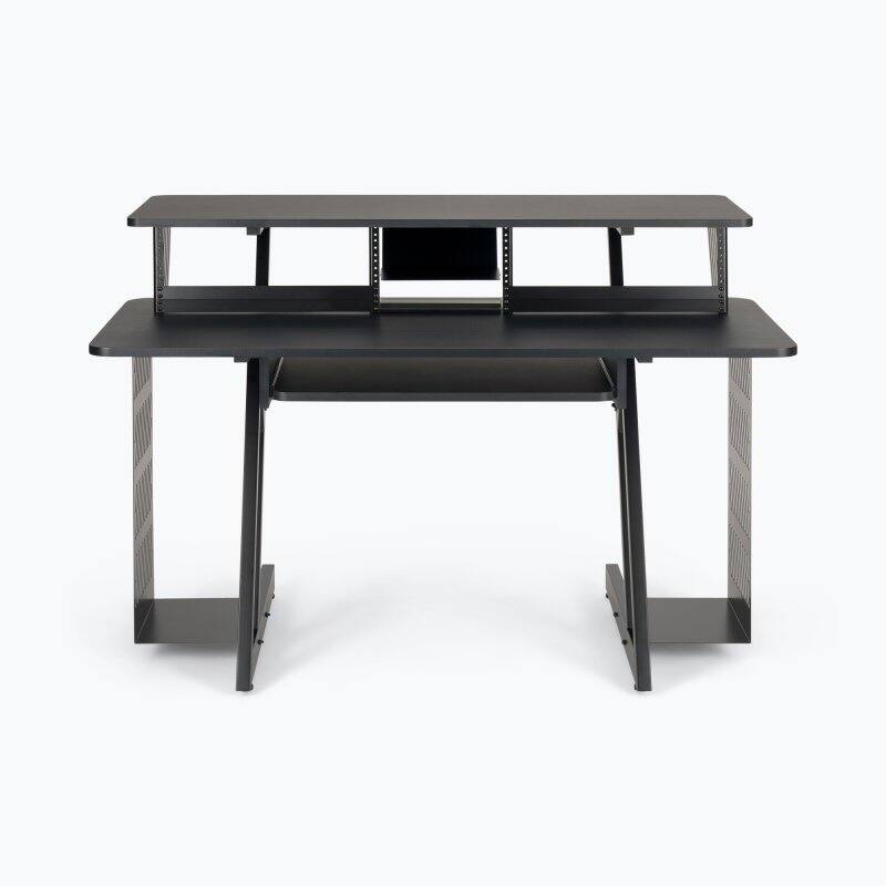 Angle. On Stage Stands - On-Stage WS7700B Large Workstation Desk - Black - "NA".