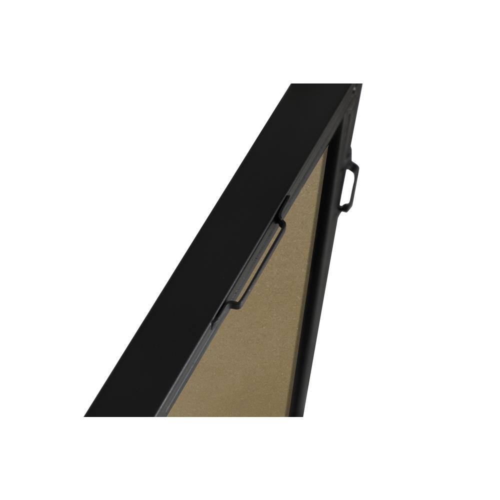 Left. Elegant Decor - Metal frame Rectangle Mirror 28 inch Black - Black.
