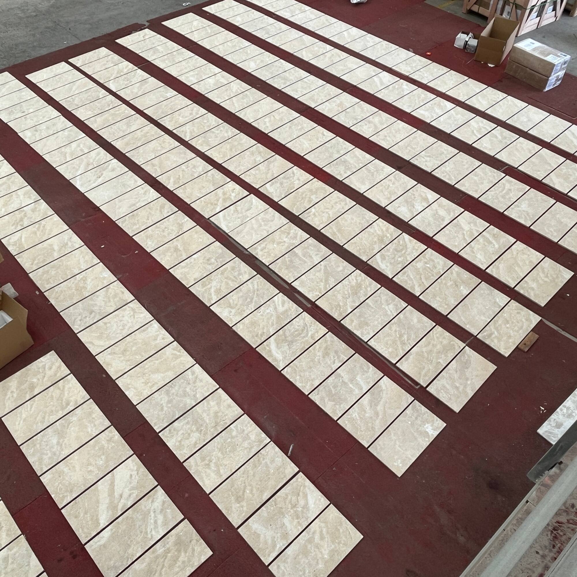 Back. GOODSILO - Premium Gold Beige Textured Natural Marble Tiles for Elegant Wall Decorations - Beige+Gold.