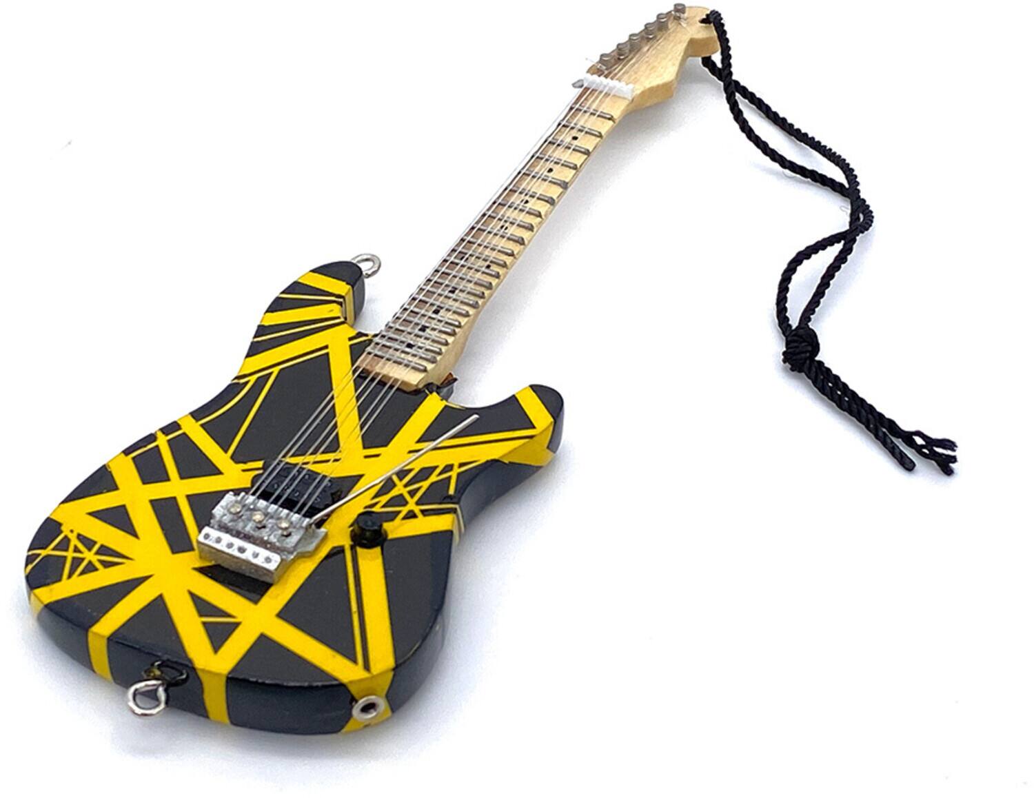 Alt View 2. PopMarket - Eddie Van Halen - EVH Eddie Van Halen VH2 Bumblebee Guitar Holiday Ornament   - COLLECTIBLES - Multicolor.