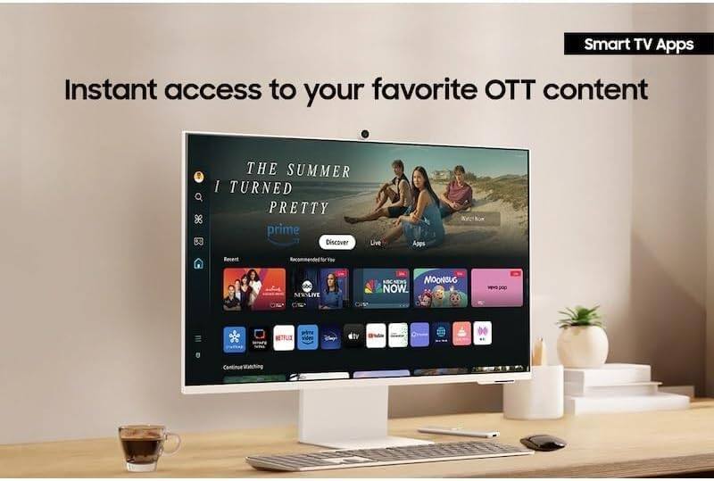 Smart TV Apps  
Instant access to your favorite OTT content  

THE SUMMER I TURNED PRETTY  
prime  

Discover  
Live  
Apps  

Recommended for You  
NBC NEWS NOW  
MOONBUG  
NETFLIX  
Disney+  
YouTube  
HBO  
and more  

Continue Watching