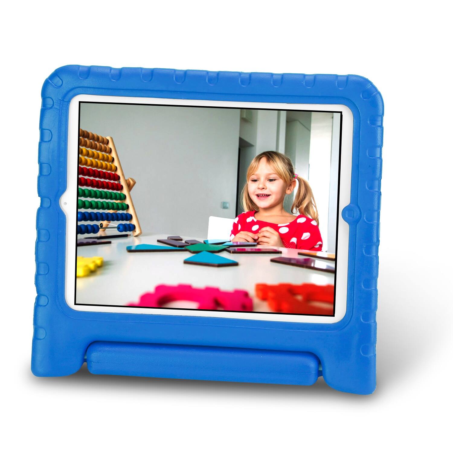 Left. DirectDeals - iPad 2/3/4 Shockproof Kids Case with Handle - Blue.
