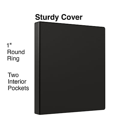 Sturdy Cover

1" Round Ring

Two Interior Pockets