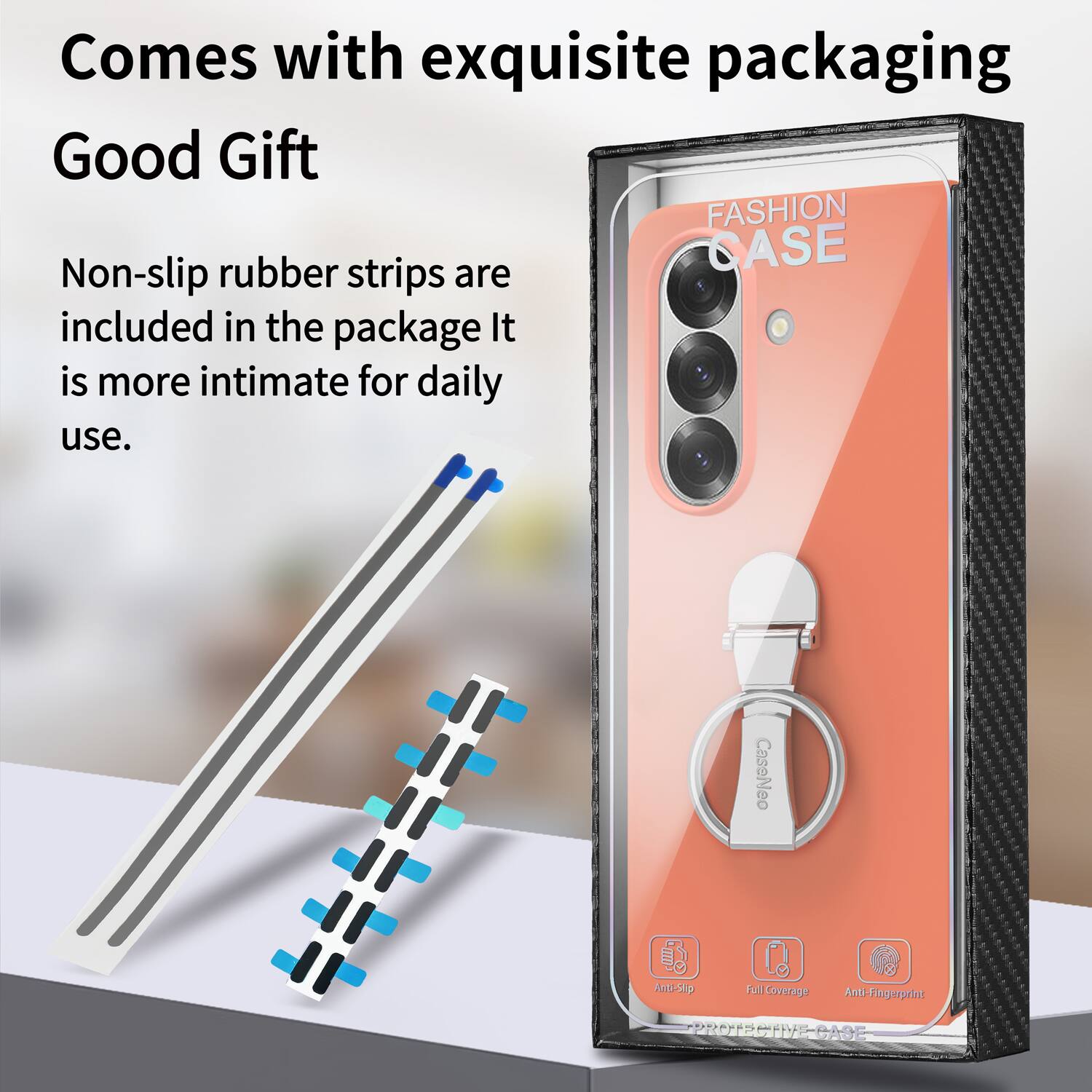 Comes with exquisite packaging  
Good Gift  

FASHION rubber CASE  
Non-slip strips are included in the package  
It is more intimate for daily use.  

CaseNeo Anti-Slip Full Coverage Anti-Fingerprint PROTECTIVE CASE
