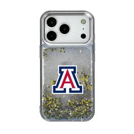 Keyscaper - NCAA - Arizona Wildcats Linen Logo iPhone Glitter Case - 15 - Multicolor