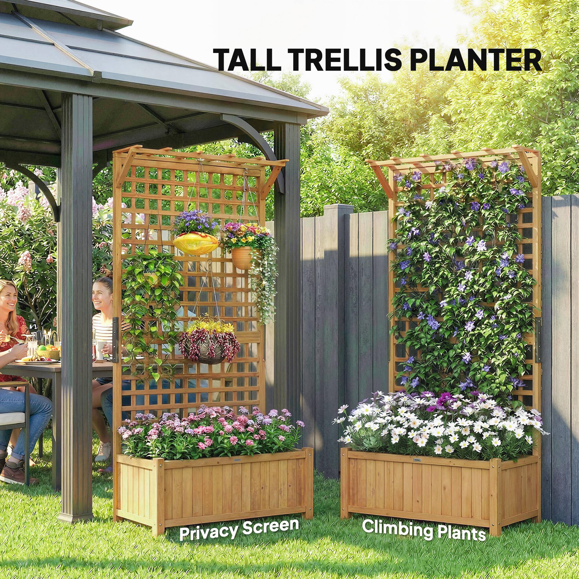 TALL TRELLIS PLANTER  
Privacy Screen  
Climbing Plants