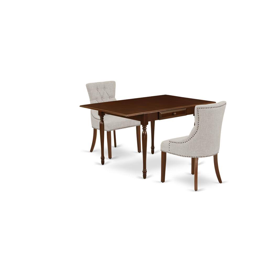 Left. East West Furniture - Dining Room Set Mahogany - Brown.