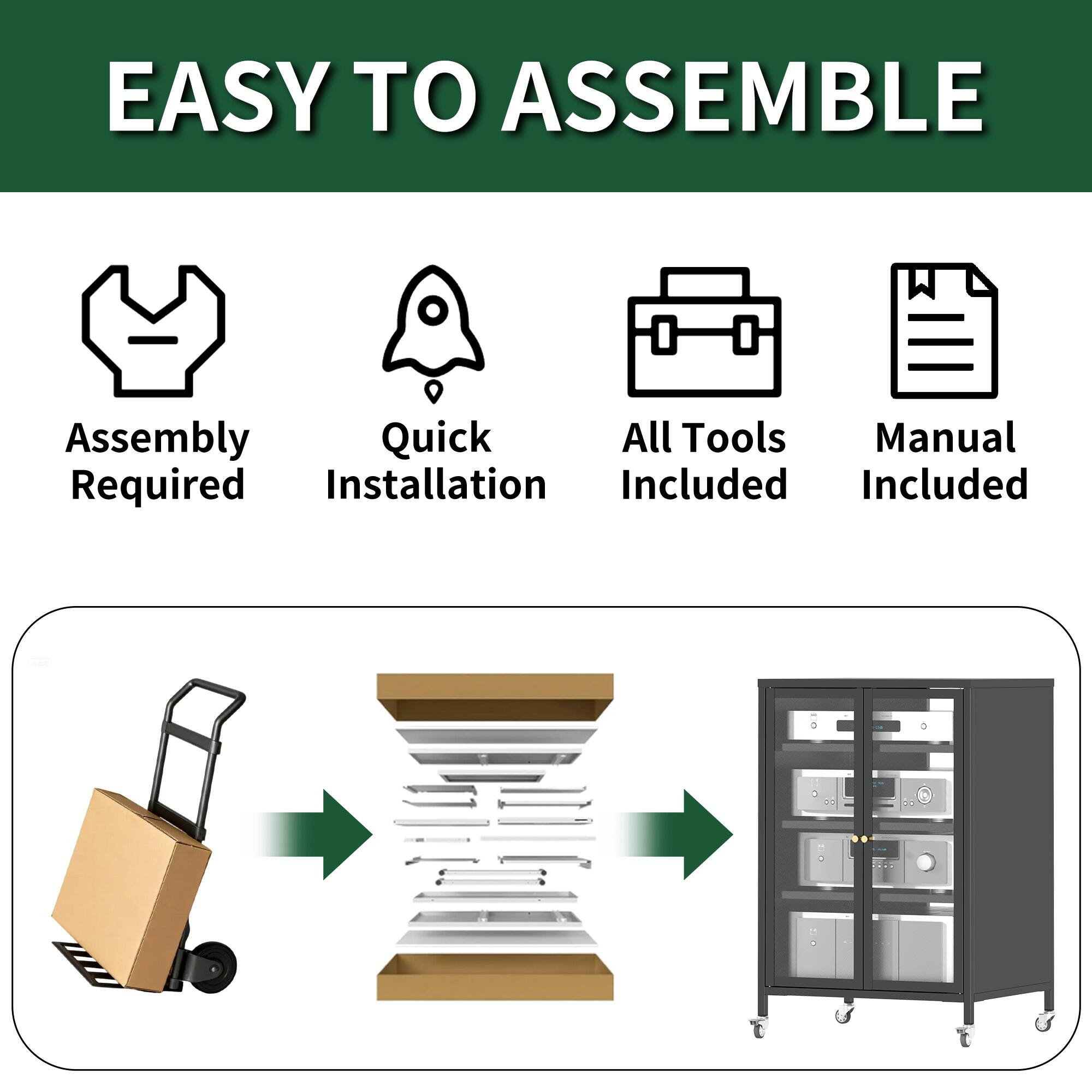 EASY TO ASSEMBLE

- Assembly Required
- Quick Installation
- All Tools Included
- Manual Included