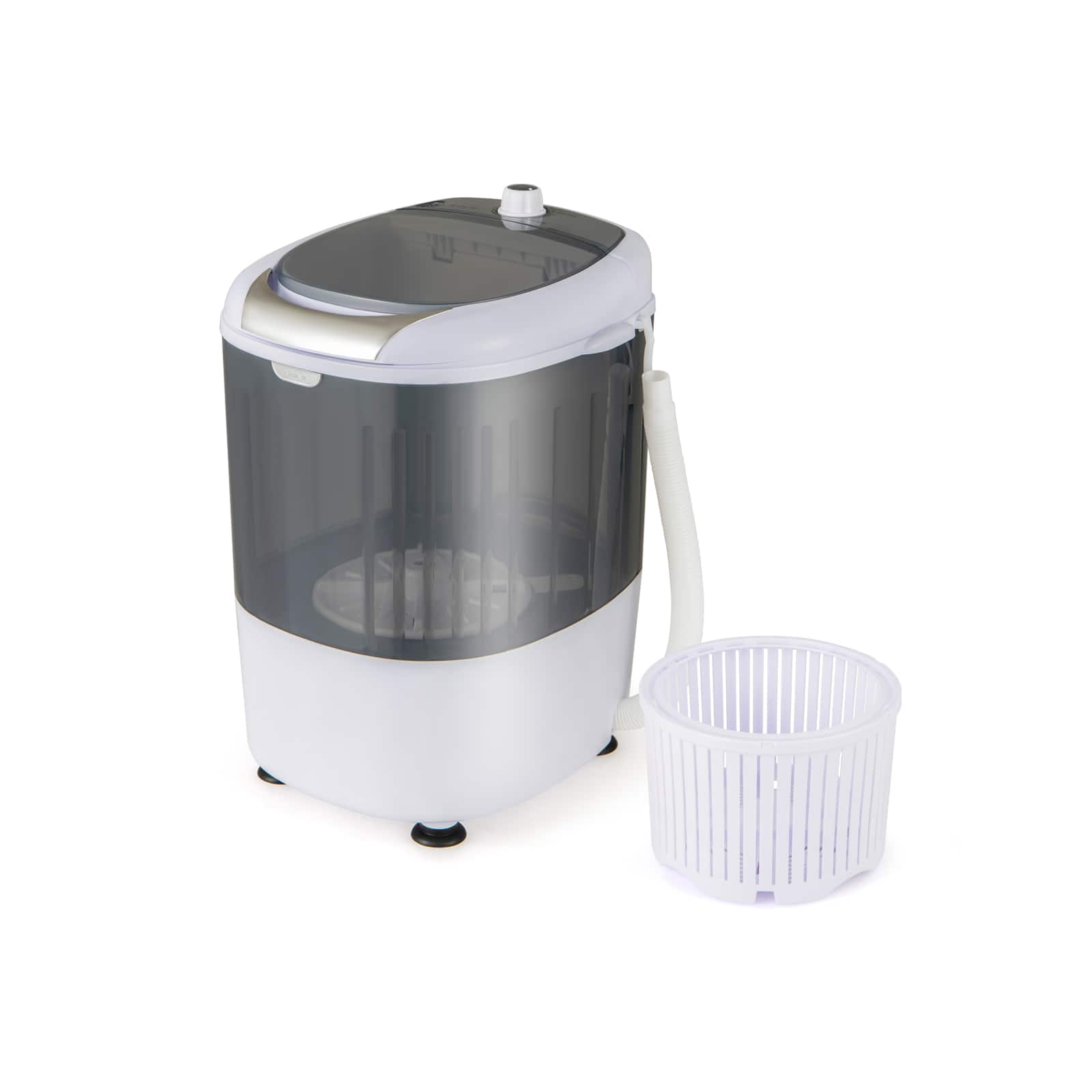 Ecooso - Portable Mini Washing Machine Semi-Automatic Washer and Spinner Combo with Single Tub - Black